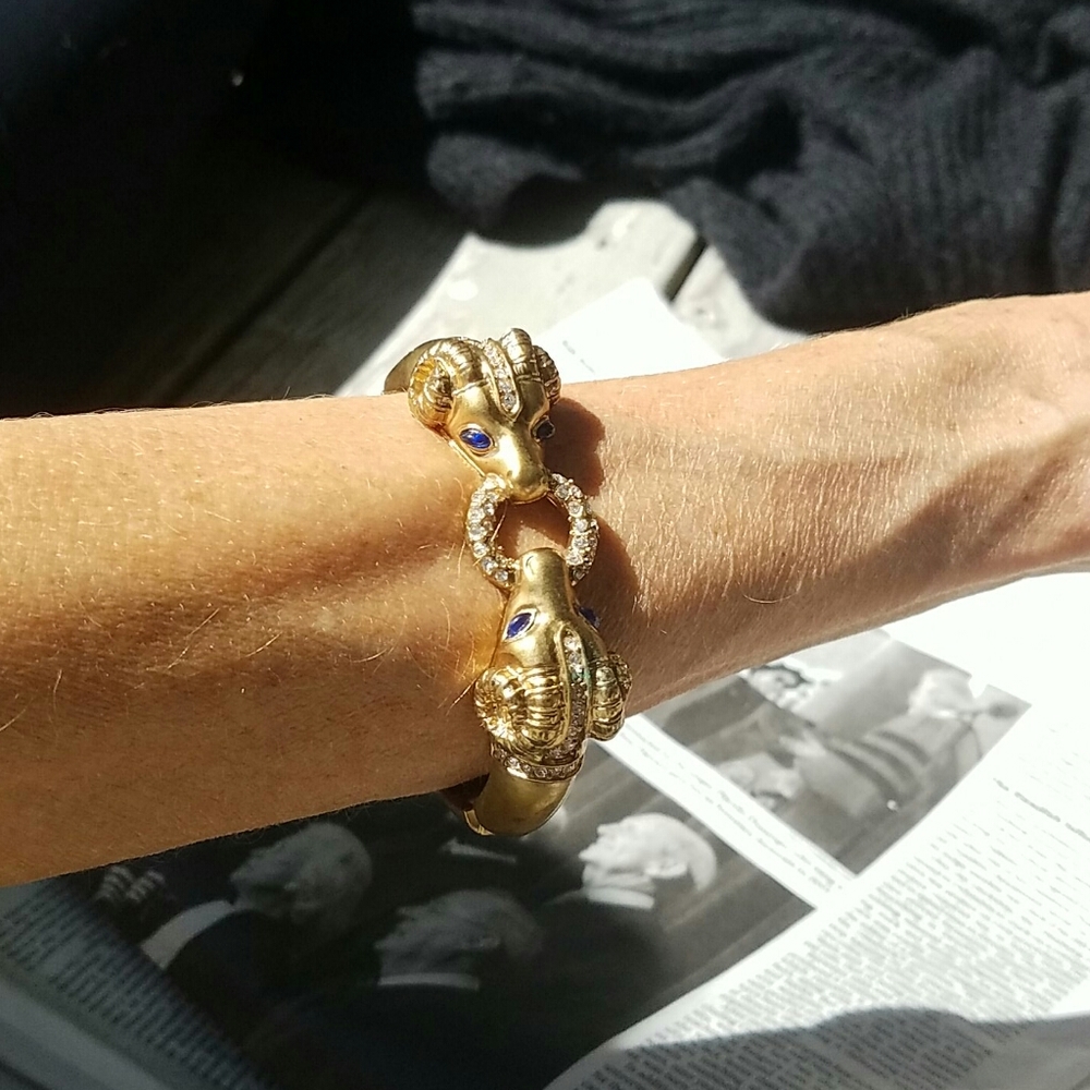 J. Crew double ram's head bracelet